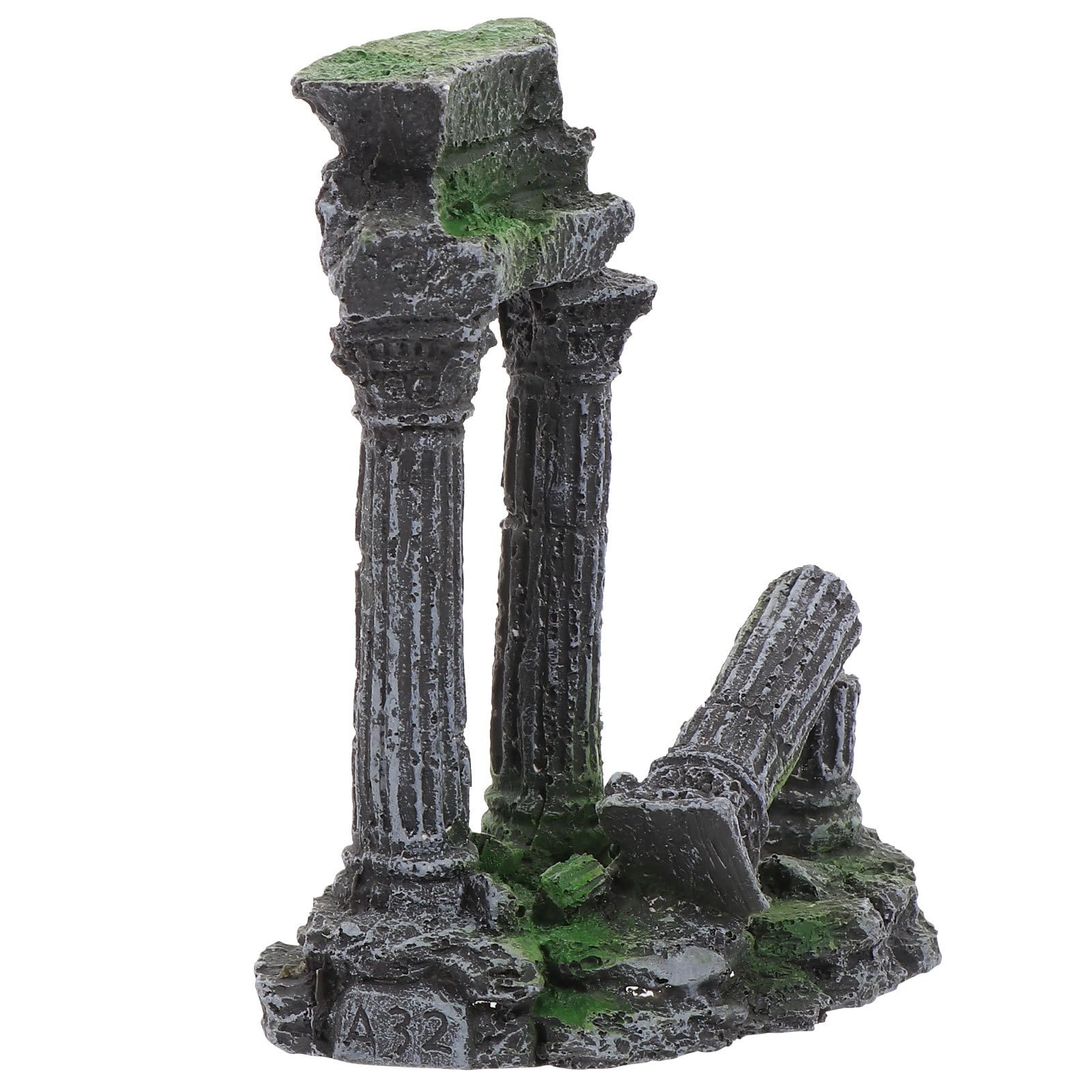 Levemolo Adorno para Pecera Columna Romana de Resina para Refugio | Cueva Oculta Resistente Agua, Apto para Reptiles y Peces, Estilo Elegante para Dormitorio y Sala Color Aleatorio