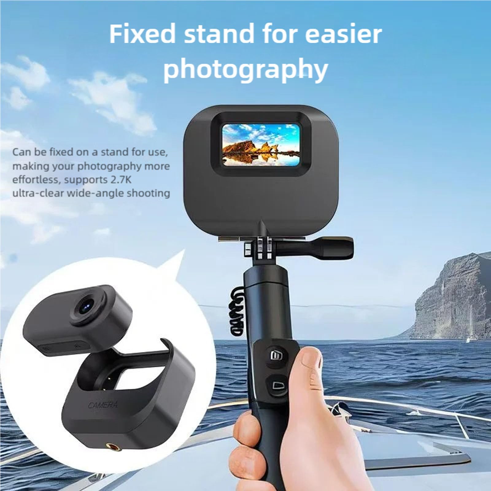 Dispositivo portatile elegante 1080P adatto per sport all ' aperta, osservazione della fauna selvatica e ciclismo Fotocamera sportiva trasportabile estrema per ciclismo