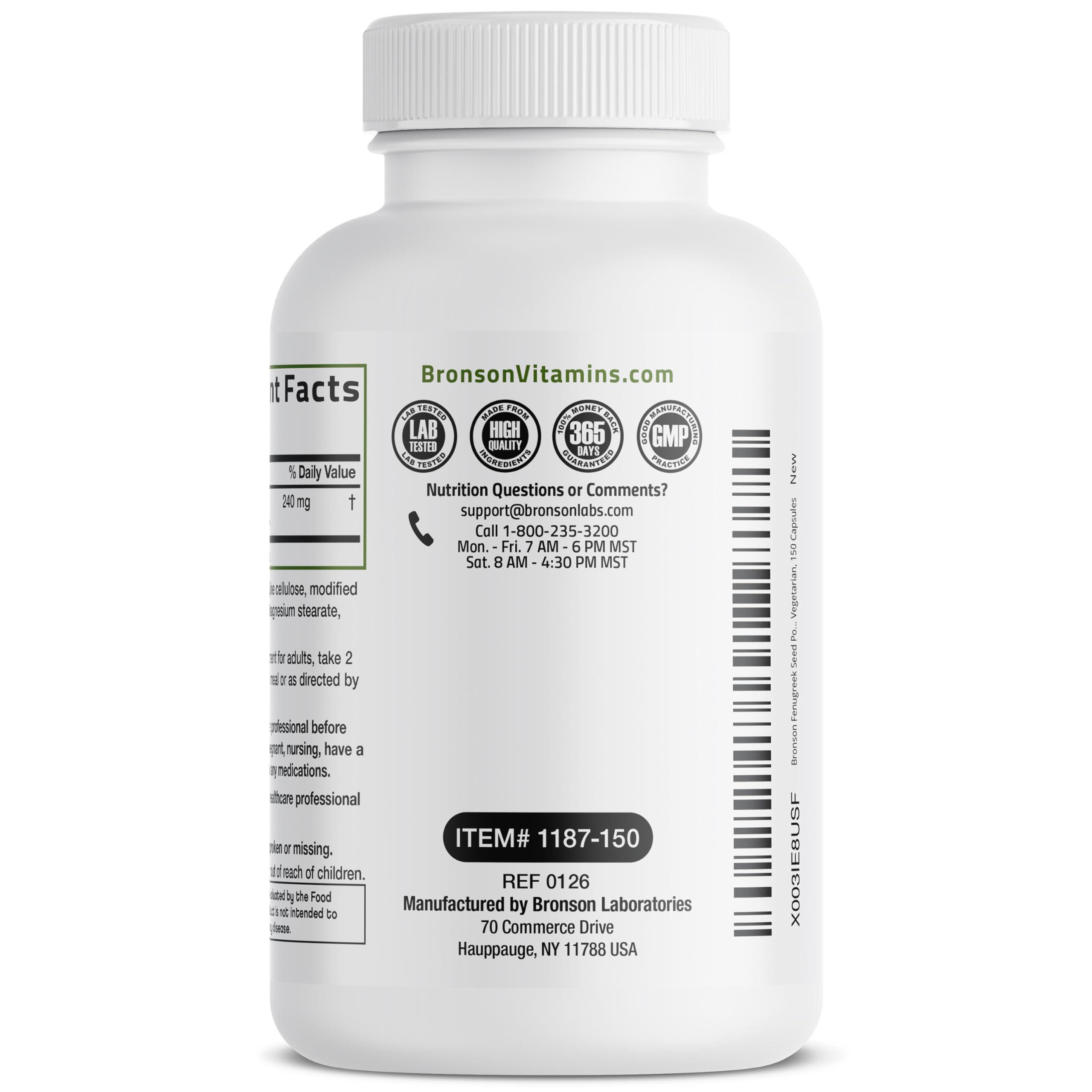 Bronson Fenugreek Seed Extract 240 mg, 150 Vegetarian Capsules — Amazon image 5