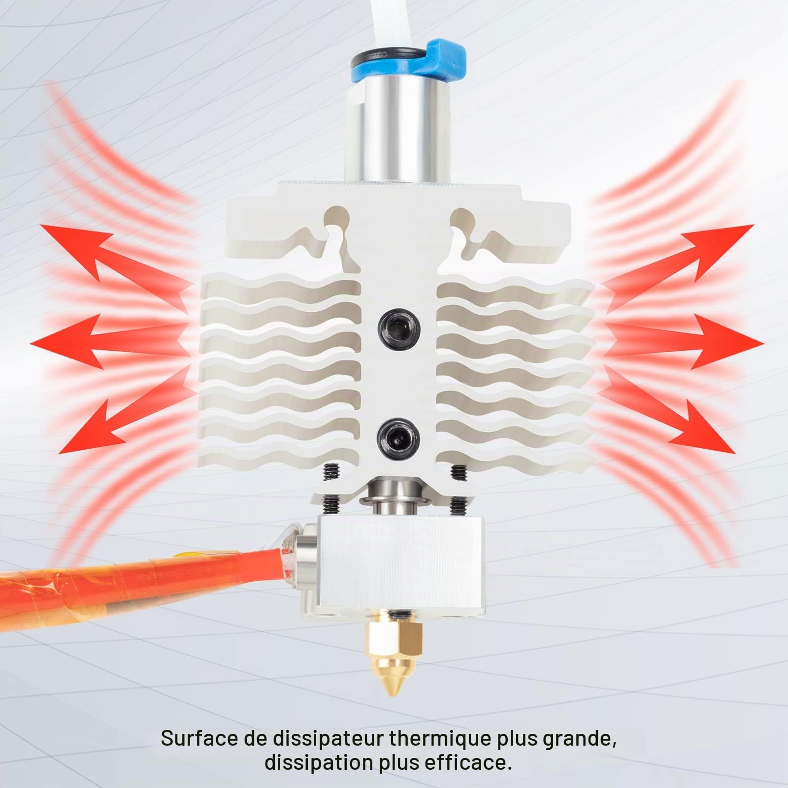 Creality Ender 3 V2 Neo Hotend Kit,Extrudeuse 24V Hot End Buse 0.4mm avec tube Bowden PTFE et Chaussette Silicone pour les Imprimantes 3D Ender 3 Neo, Ender 3 V2 Neo, Ender 3 Max Neo