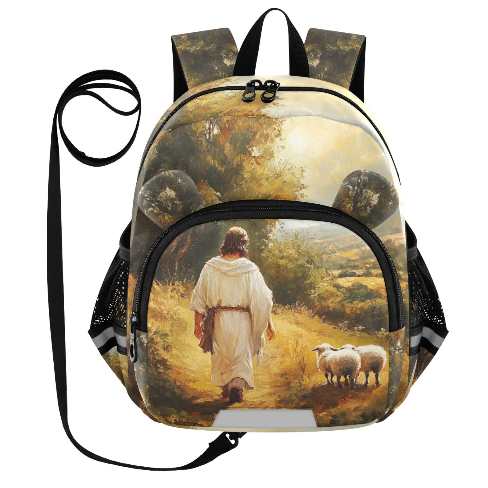 Sheep Rural Golden Toddler Harness Backpack for Boys Girls 3-6 Years Kids Backpack with Anti Lost Safety Leash Child Leash Backpack for Walking Travel Preschool