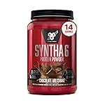 BSN SYNTHA-6 Premium Protein Powder with 6g of Fiber, Whey Protein, Micellar Casein, Milk Protein Isolate Blend, 5g Fat, Chocolate Milkshake, 14 Servings (Packaging May Vary)