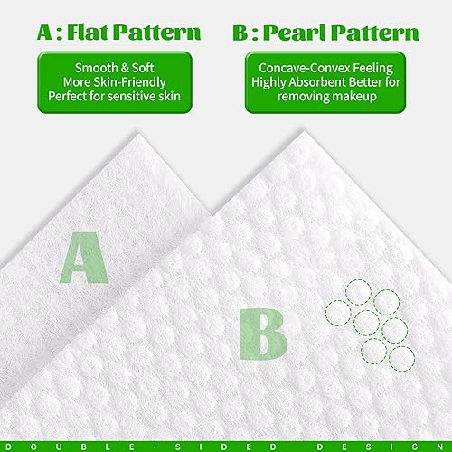 Miniatura 6 de Toallas faciales desechables, 100 unidades, toallas faciales biodegradables para piel sensible, paño facial ultra suave y grueso, toallitas secas