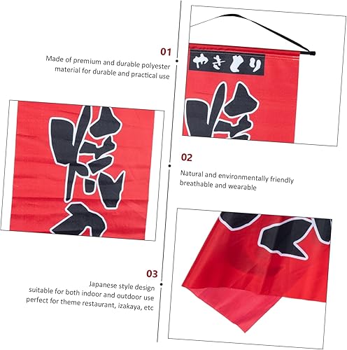 Miniatura 5 de Bandera japonesa para exteriores, decorativa, colgante, bandera para Izakaya y restaurante japonés