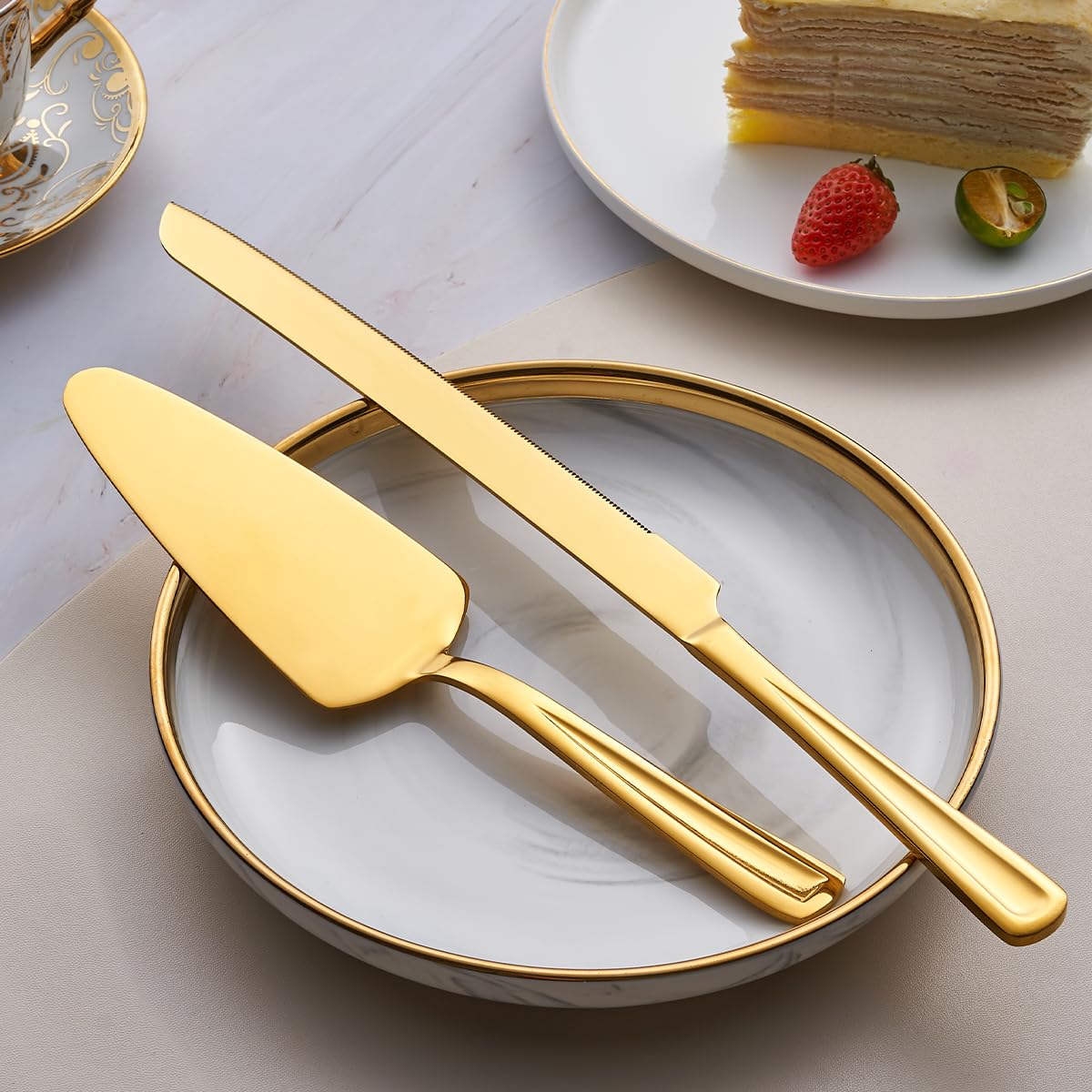 Taartmes en serverset, bruiloftsgeschenk, roestvrij staal, taartuitstekers, taartvorken met geschenkdoos voor bruiloft, verjaardag, feesten, jubileum (zilver