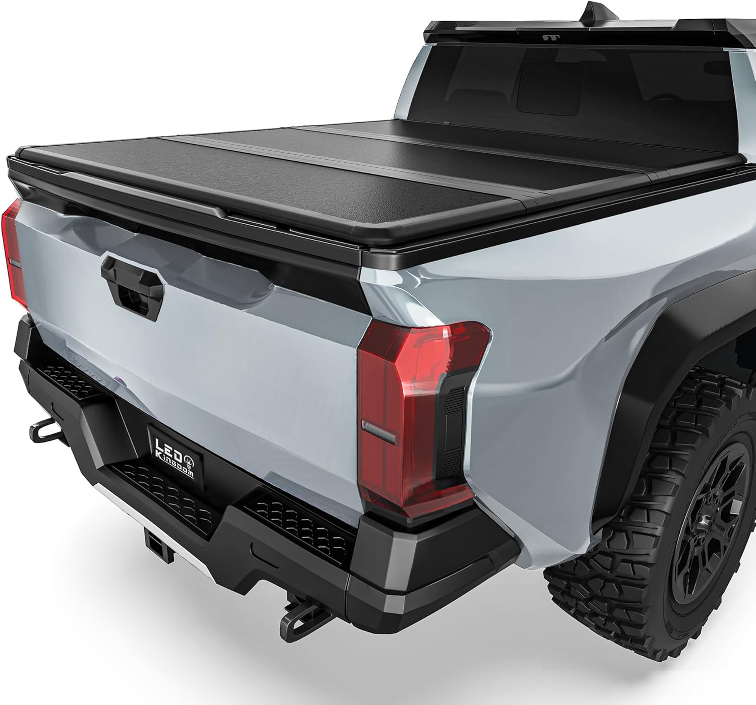 Amazon.com: LEDKINGDOMUS Hard Tri-fold FRP Tonneau Cover Fits for ...
