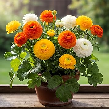 50 Seeds Ranunculus Flower Mix Colors Pack for Gardening, Low Maintenance, Air Purifying, Grow All Seasons - image, photos