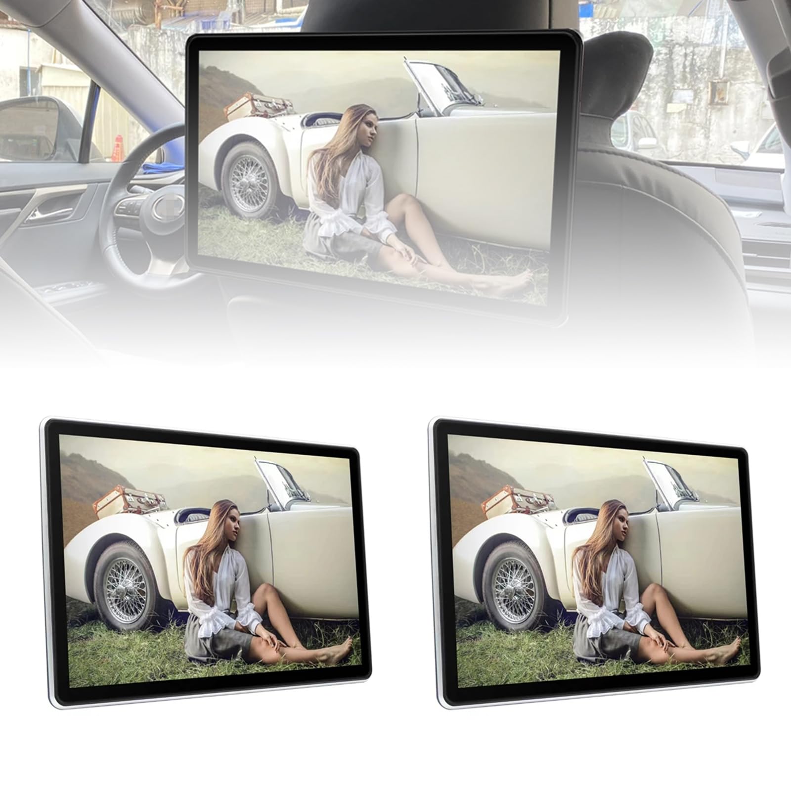 Moniteur d'appui-tête de voiture résolvant l'ennui des passagers avec WiFi et HDMI
