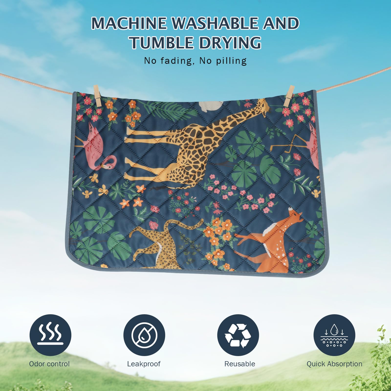 Tapis Educateur pour Chien Lavable Antidérapant Lot de 2 EU013