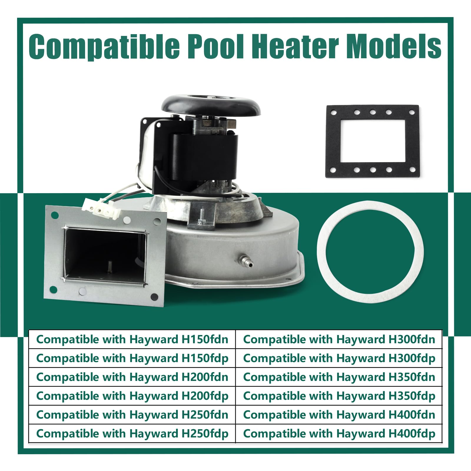 YUXIVCNE FDXLBWR1930 FD - Soplador de combustión compatible con Hayward Complete H-Series Low Nox calentador de piscina, para piscina residencial y comercial, spa, jacuzzi