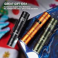 Vista 9 de Linternas Recargables de 1200 Lúmenes, Linterna EDC de Bolsillo AA de Alto Lúmenes con Clip, Linternas Pequeñas Súper Brillantes, Linterna de 4