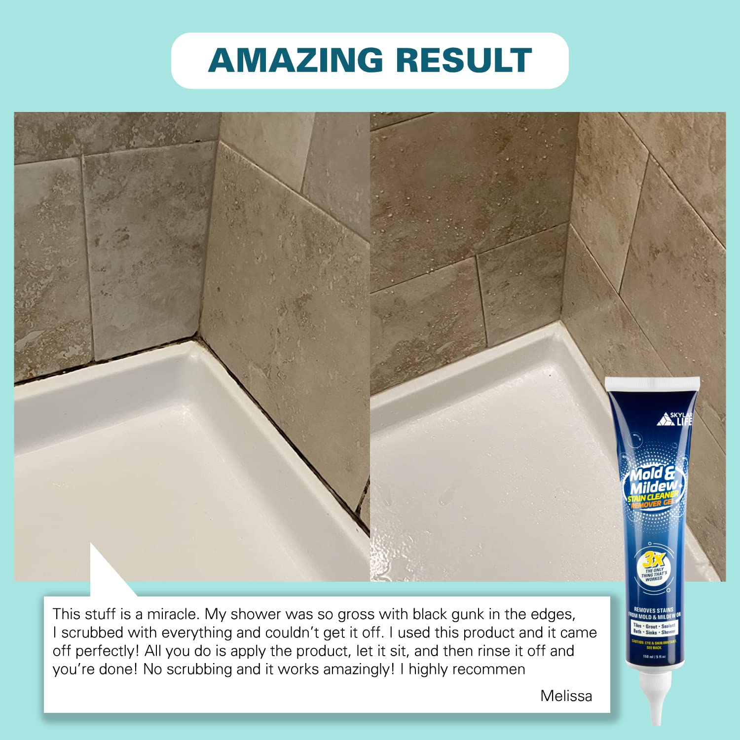 Skylarlife Grout Silicone Caulk Whitener Best for Home Sink, Kitchen