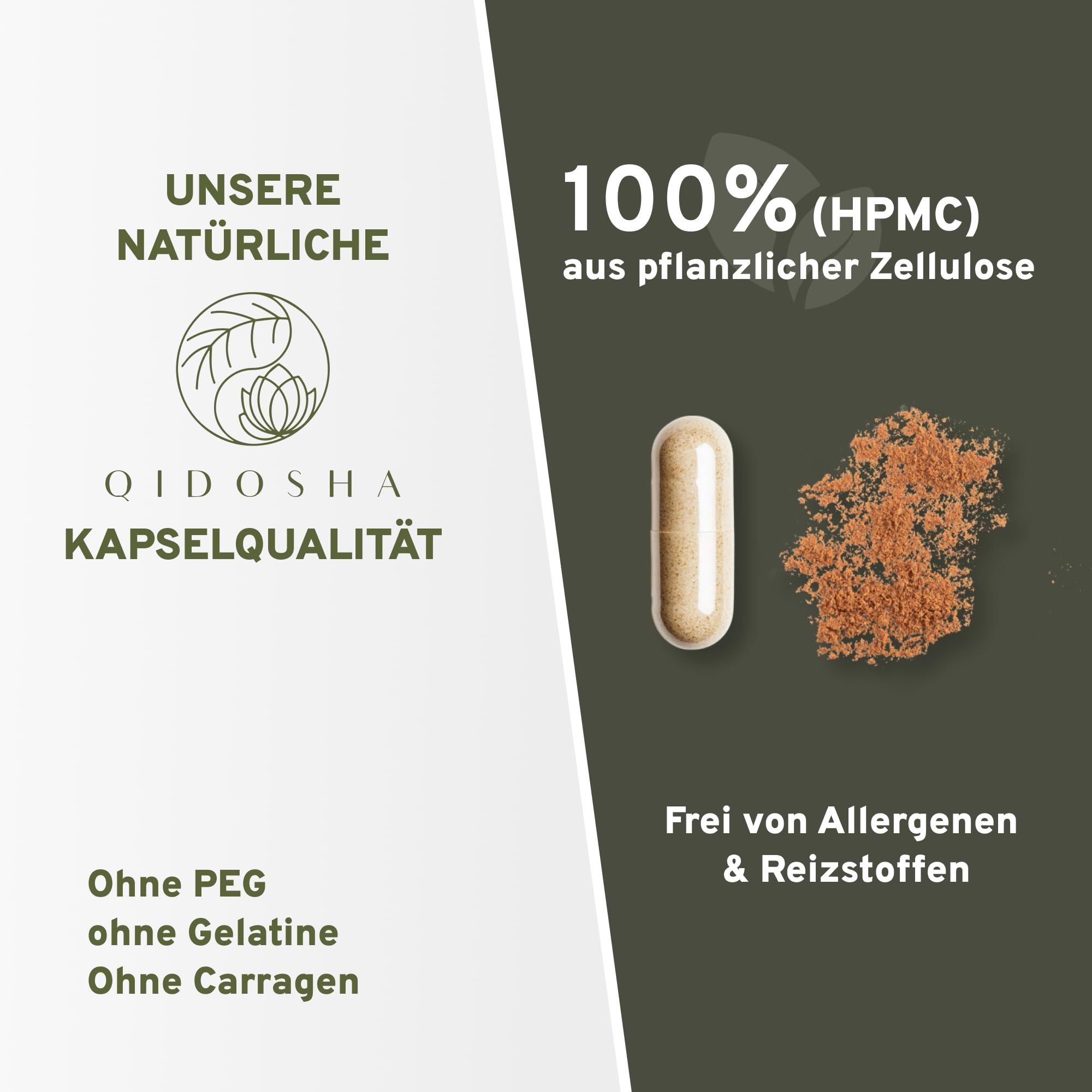 QIDOSHA® Brokkoli Extrakt hochdosiert, 13% Sulforaphan, 180 Kapseln im Apothekerglas, deutsche Fertigung, jede Charge laborgeprüft