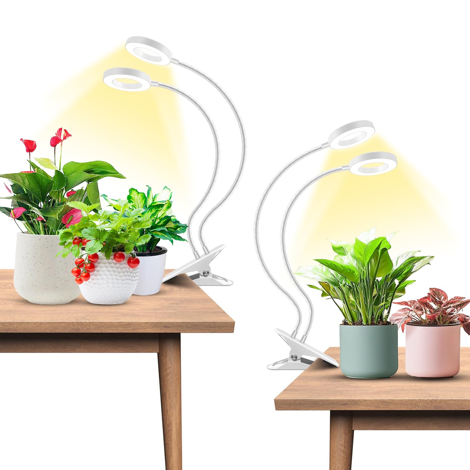 Wiaxulay Halo Clip Grow Light 2-Pack