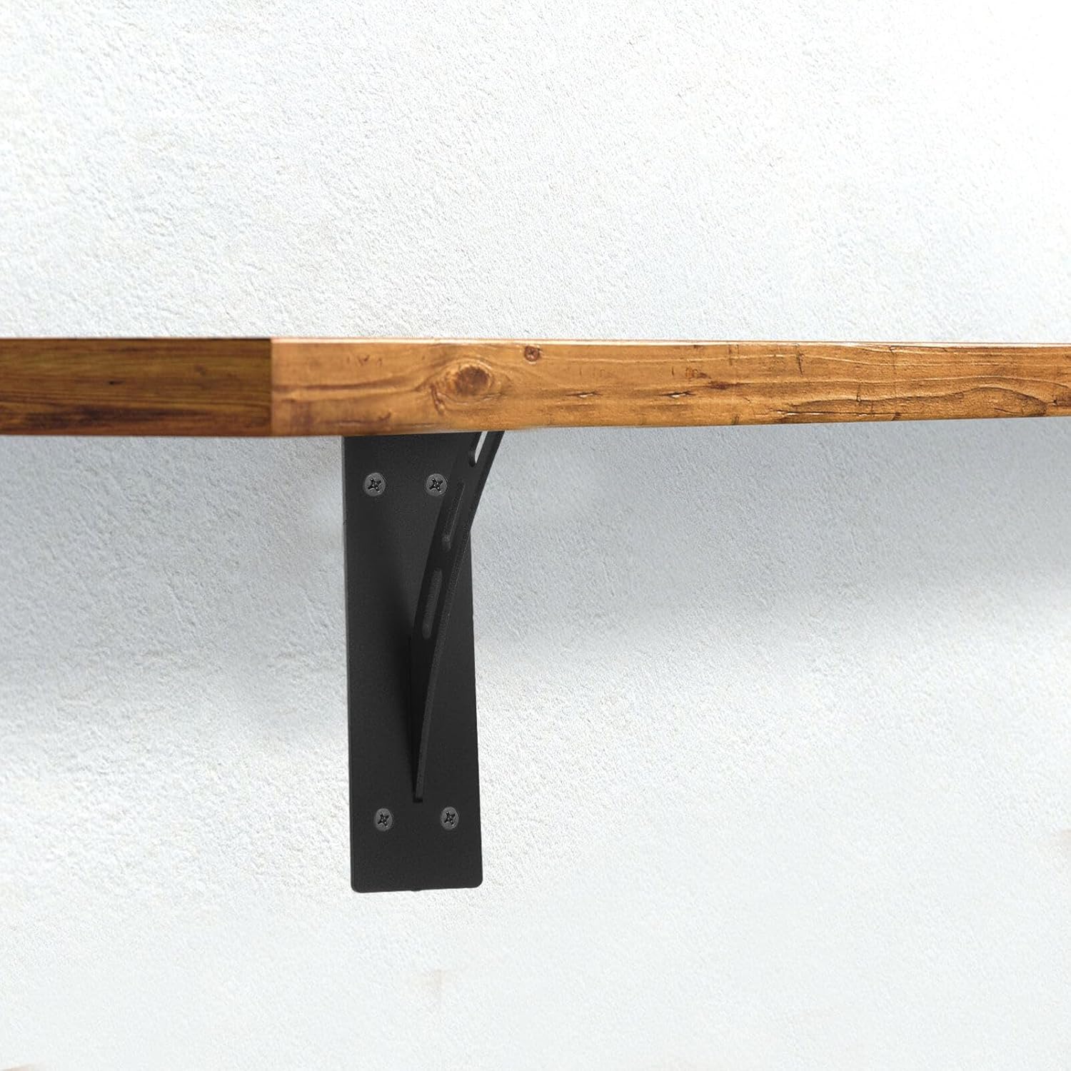 2pcs Heavy Duty Shelf Brackets for Wall Mounting Sturdy Floating Shelf Holder for Bathroom Living Room Office for Storage and Display