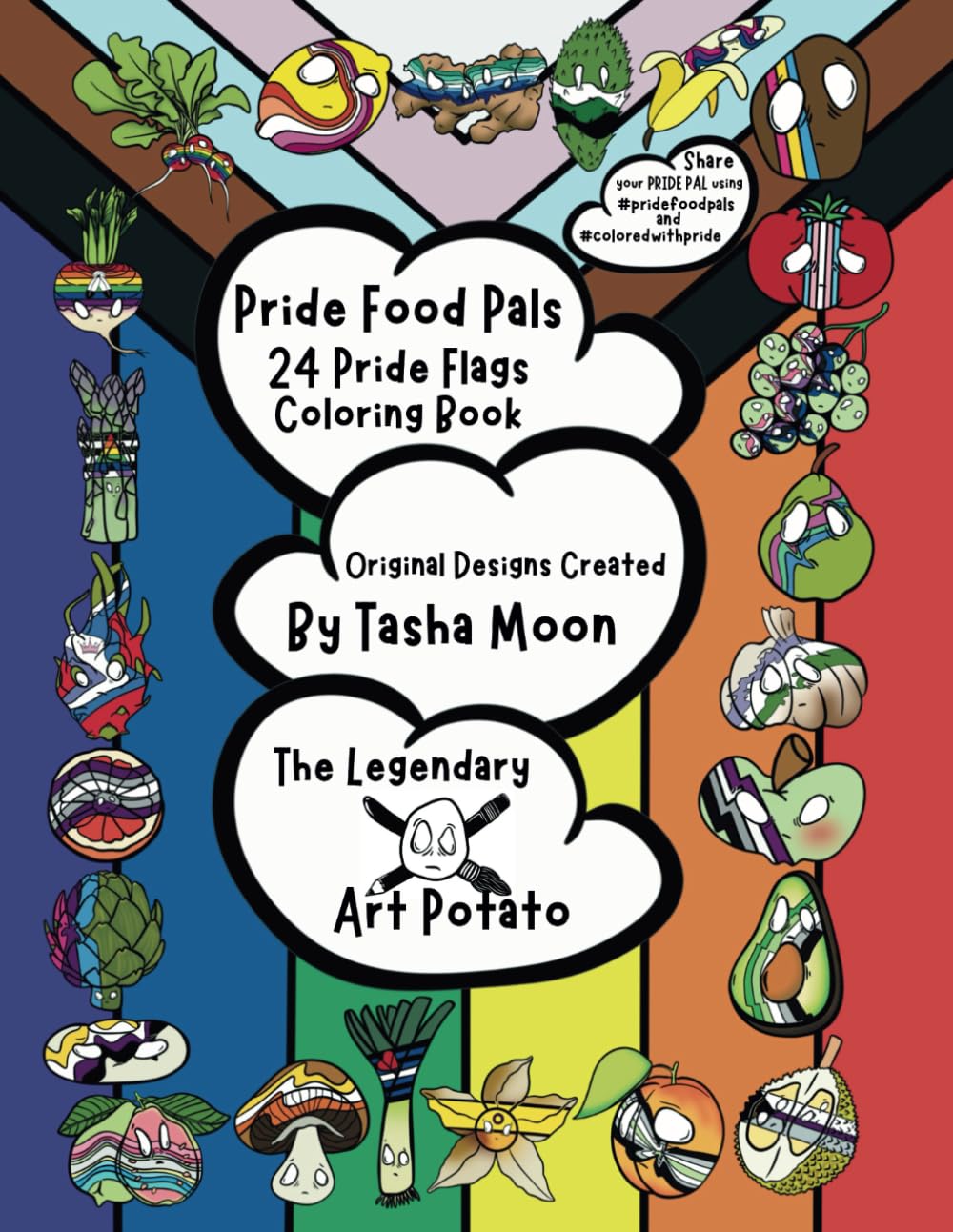 Pride Food Pals 24 Pride Flags Coloring Book