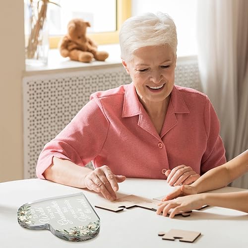Miniatura 7 de Jetec Regalo para Abuela Regalo de Cumpleaños para Abuela Letrero de Acrílico en Forma de Corazón y Mariposa para Abuela de Nieta Nieto Ideas