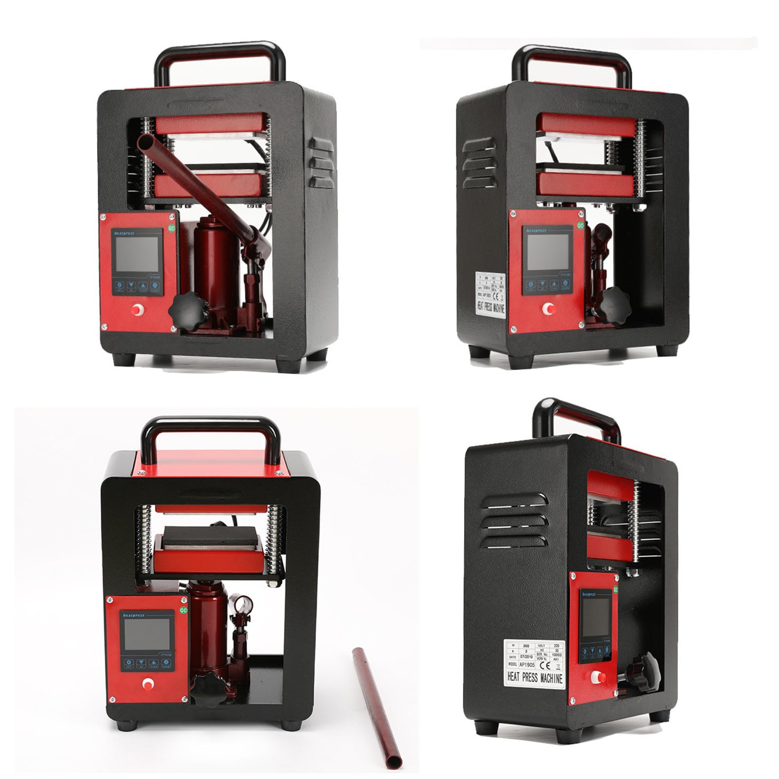 Extractor de colofonia hidráulica profesional de 5 toneladas con temporizador de pantalla LCD digital 0-250C mini máquina portátil para el secado de la planta de estampado de cuero Diseño compacto Fác