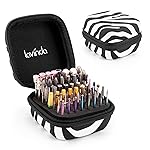 Lavinda Zebra Print Nail Drill Bits Holder, 64 Holes Dustproof Organizer Case with High Density Foam - Secure Drill Bit Storage for 3/32 Bits (Drill Bits Not Included)