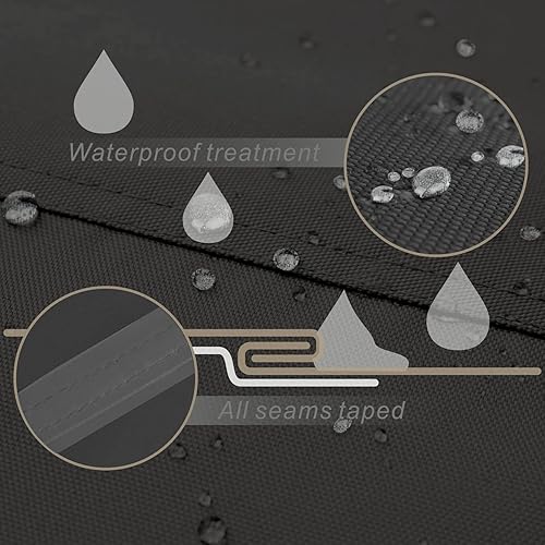 Miniatura 10 de Porch Shield Cubierta para cortacésped resistente al agua, ajuste universal para tractor de césped (hasta 54 pulgadas, negro)