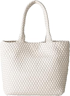 Woven Tote Bag for Women, Fashion Woven Bags for Women Vegan Leather Sho...