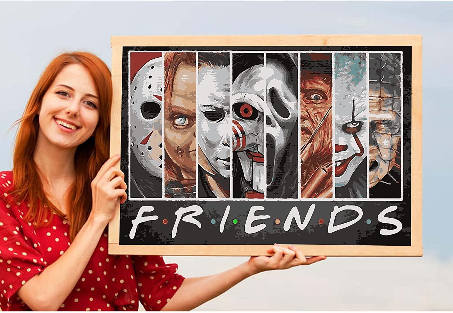 Malen Nach Zahlen Geister & Hexen - DIY Ölmalerei Kit 40x50cm Für Halloween Deko