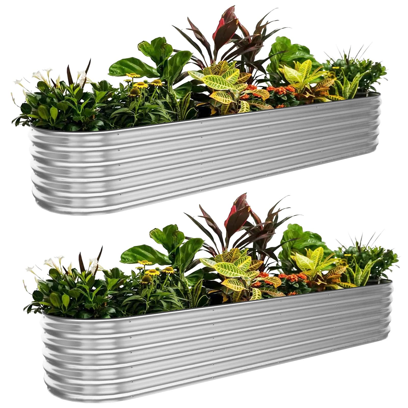 Garsence Galvanized Raised Garden Bed