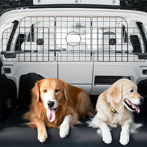 Miniatura 8 de LOOBANI Barrera para perros para SUV, automóviles, vehículos y camiones, área de carga, ajuste universal, ajustable, resistente, para mascotas, con