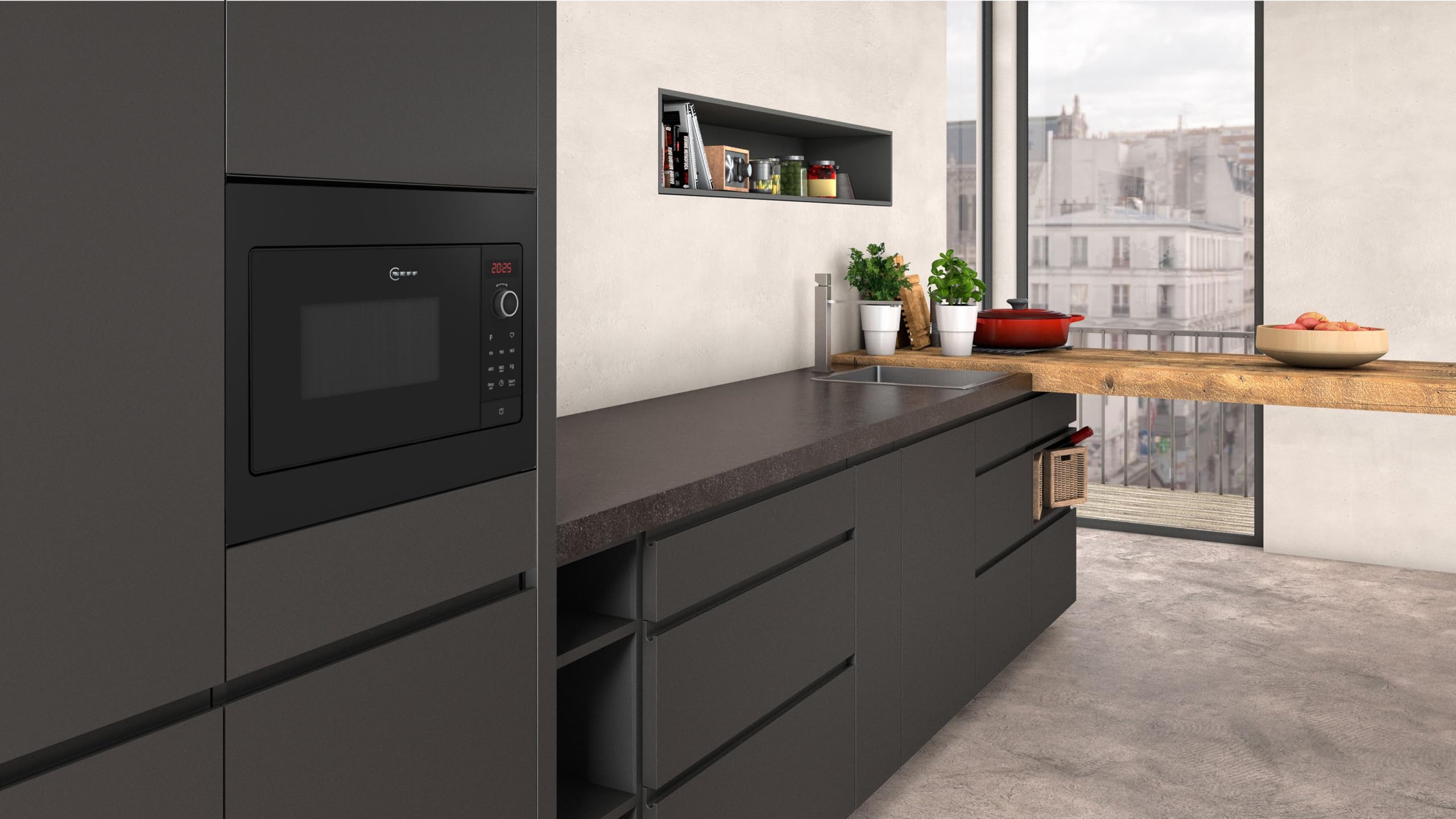 Neff Mikrowelle HLAWG25S3 800W BK | Integrar Mikrowelle