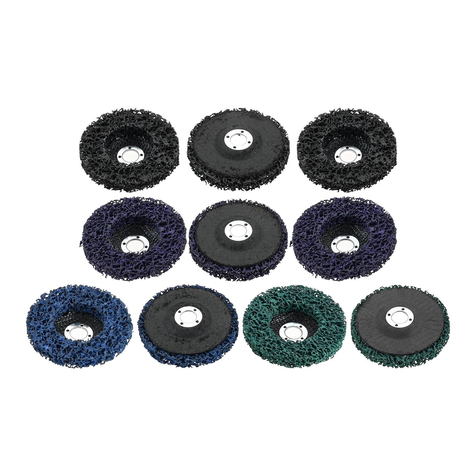 Discos de tira pintura para amoladora angular, removedor óxido, pelado superficies madera y Metal, molienda rápida, 4/4, 5 pulgadas, 10 Uds(115mm)