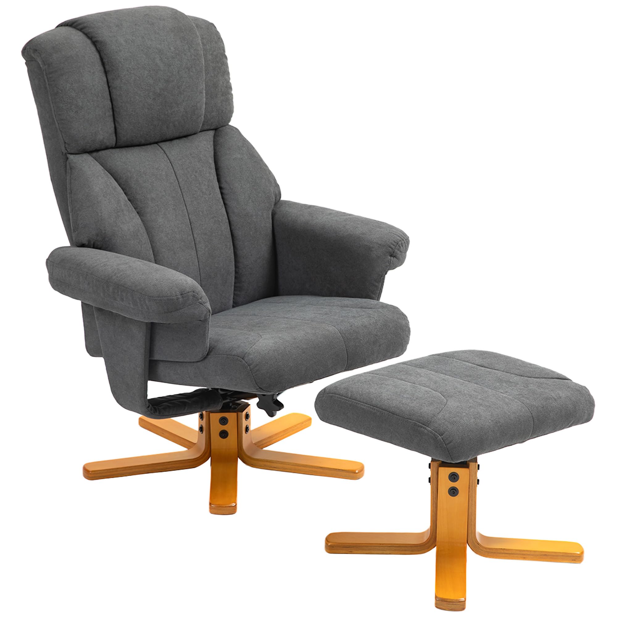 homcom fauteuil relax avec repose-pied