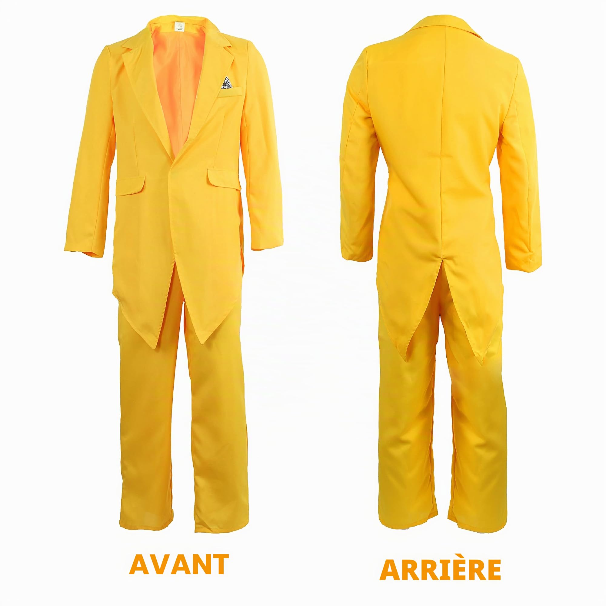 Costume adulte jaune masqué des années 80 – Parfait pour les événements déguisés