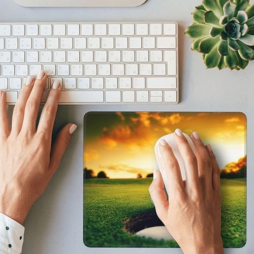 Miniatura 2 de Alfombrilla de mouse resistente al agua para pelota de golf cerca de los agujeros, con borde cosido, base de goma antideslizante para oficina,