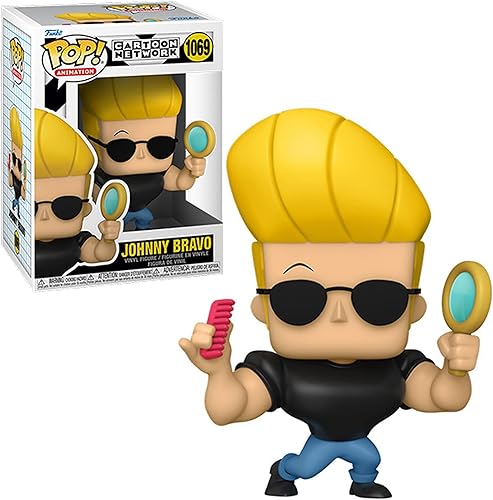 Miniatura 3 de Funko Animación POP: Johnny Bravo - Johnny con espejo y peine, multicolor, 5 pulgadas, (57789)