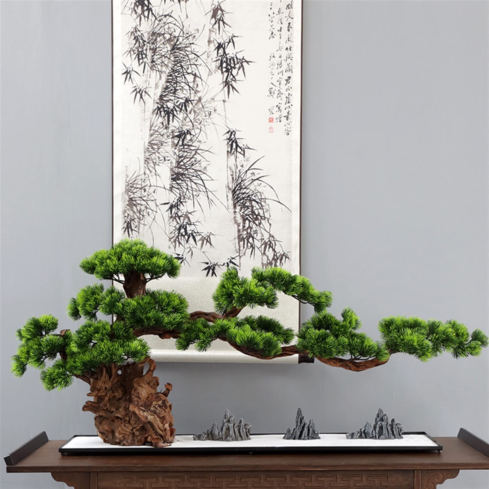 HASMI Artificielle Bonsaï Plantes artificielles bonsaï Arbre Faux Plantes Affichage de Bureau, Simulation pin Arbre Plante en Pot for la décoration de la Maison décor de Jardin Plante Artificielles