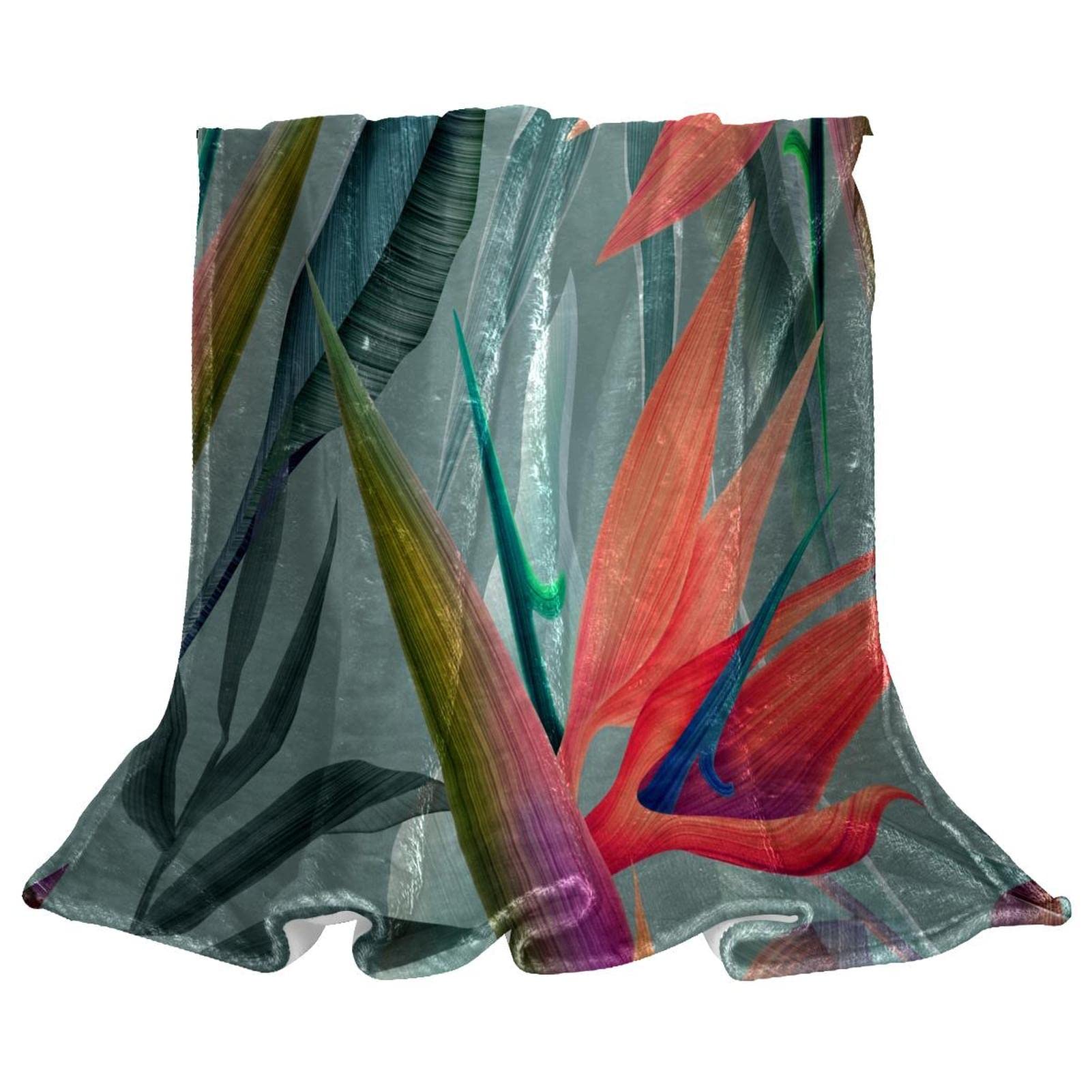 Couverture polaire oiseau de paradis anti-froid pour sol et lit