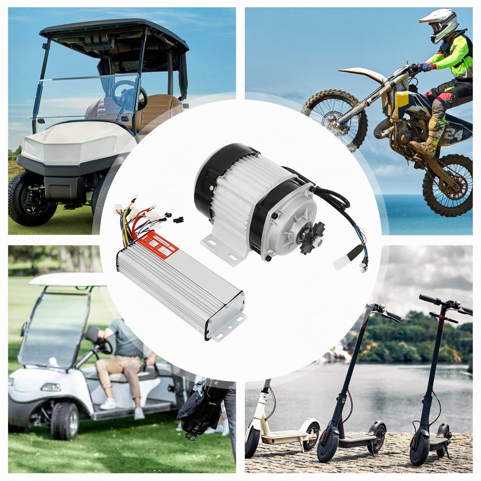 Moteur électrique sans balais 750 W 48 V avec contrôleur pour tricycle E-Bike Moteur DC sans balais