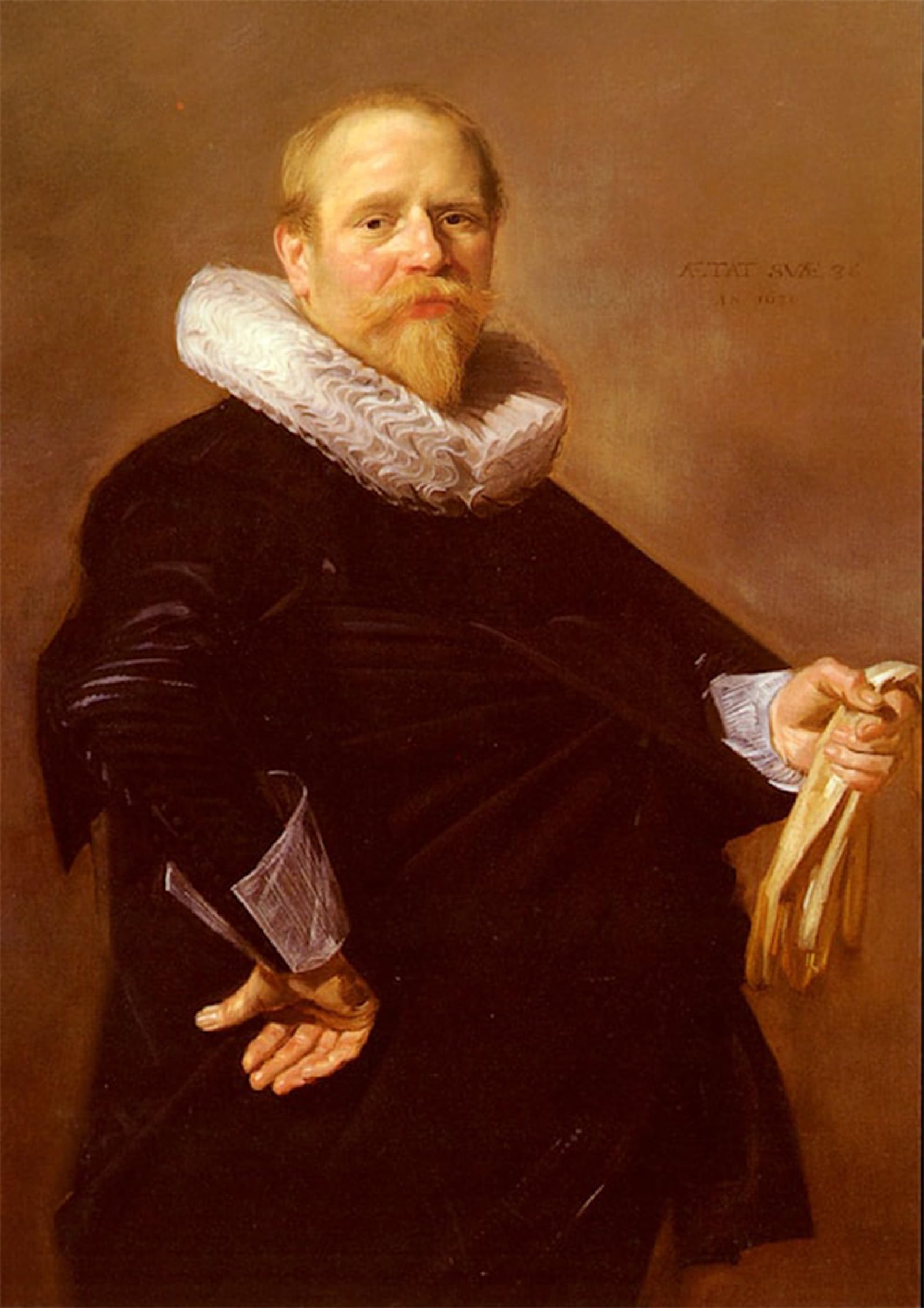 ARTXLXXBN Famous Painting Canvas Artwork Graffiti Print Portrait of A Man Frans Hals Portrait Canvas Image for Home Decor 60x90cm
