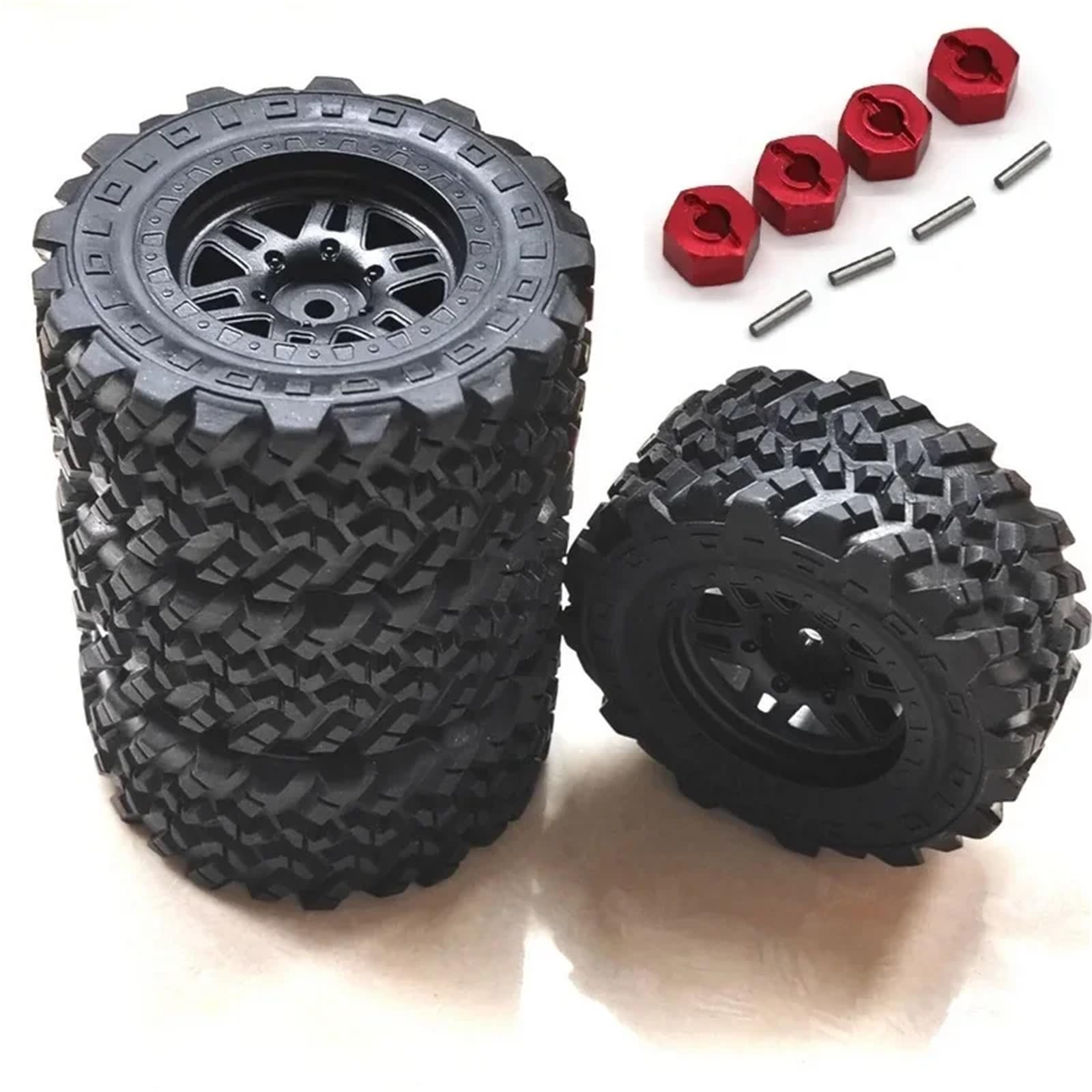 Per MJX 14209 1/14 Pneumatici/Ruote 4 Pz/set RC Auto Camion Pezzi Di Modifica E Parti Ricambio Rc Aggiorna Parti