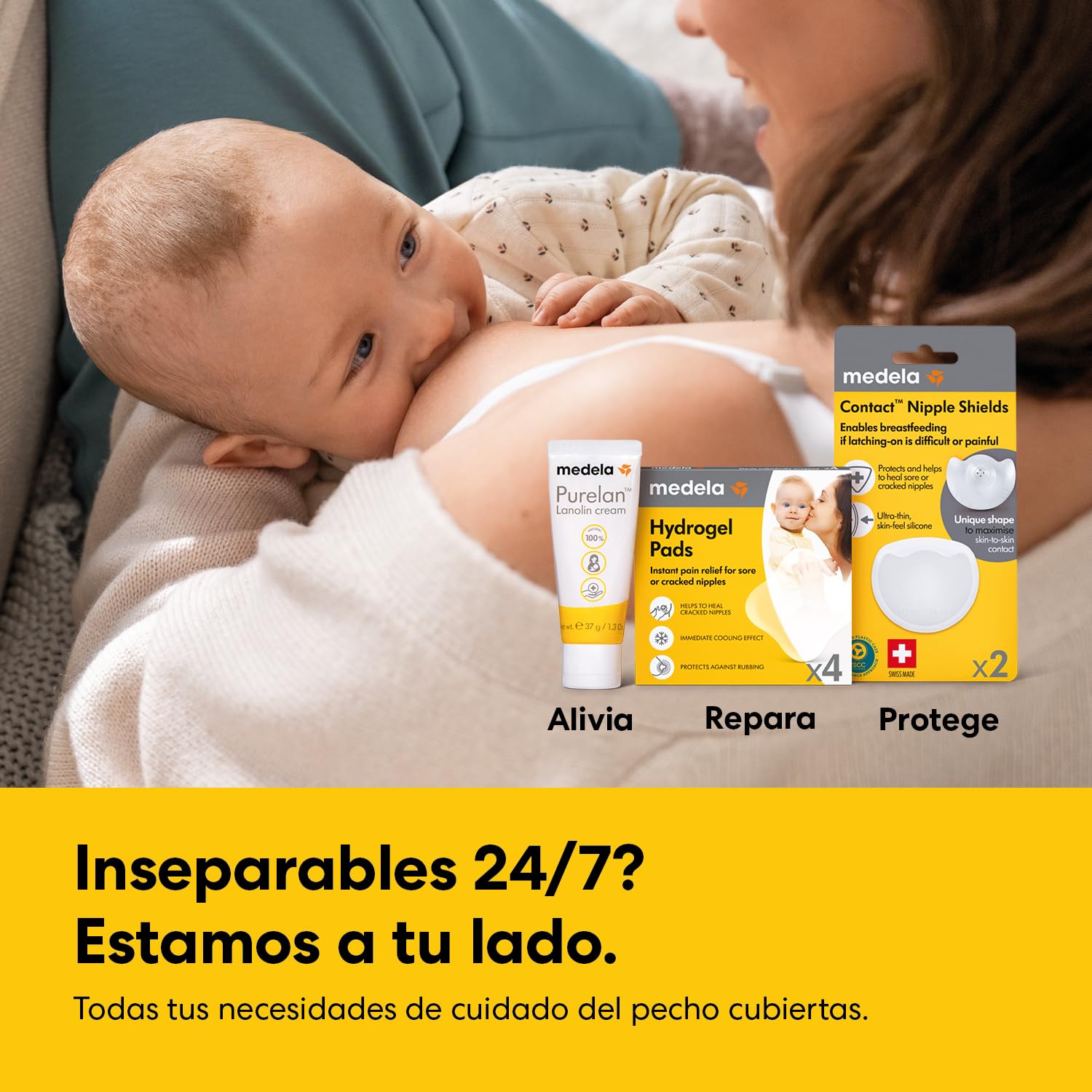 Medela Pezoneras para Lactancia Contact, Protectores Delgados de Silicona y sin BPA, 1 Paquete con Dos Protectores (20 mm) y Estuche — view 13
