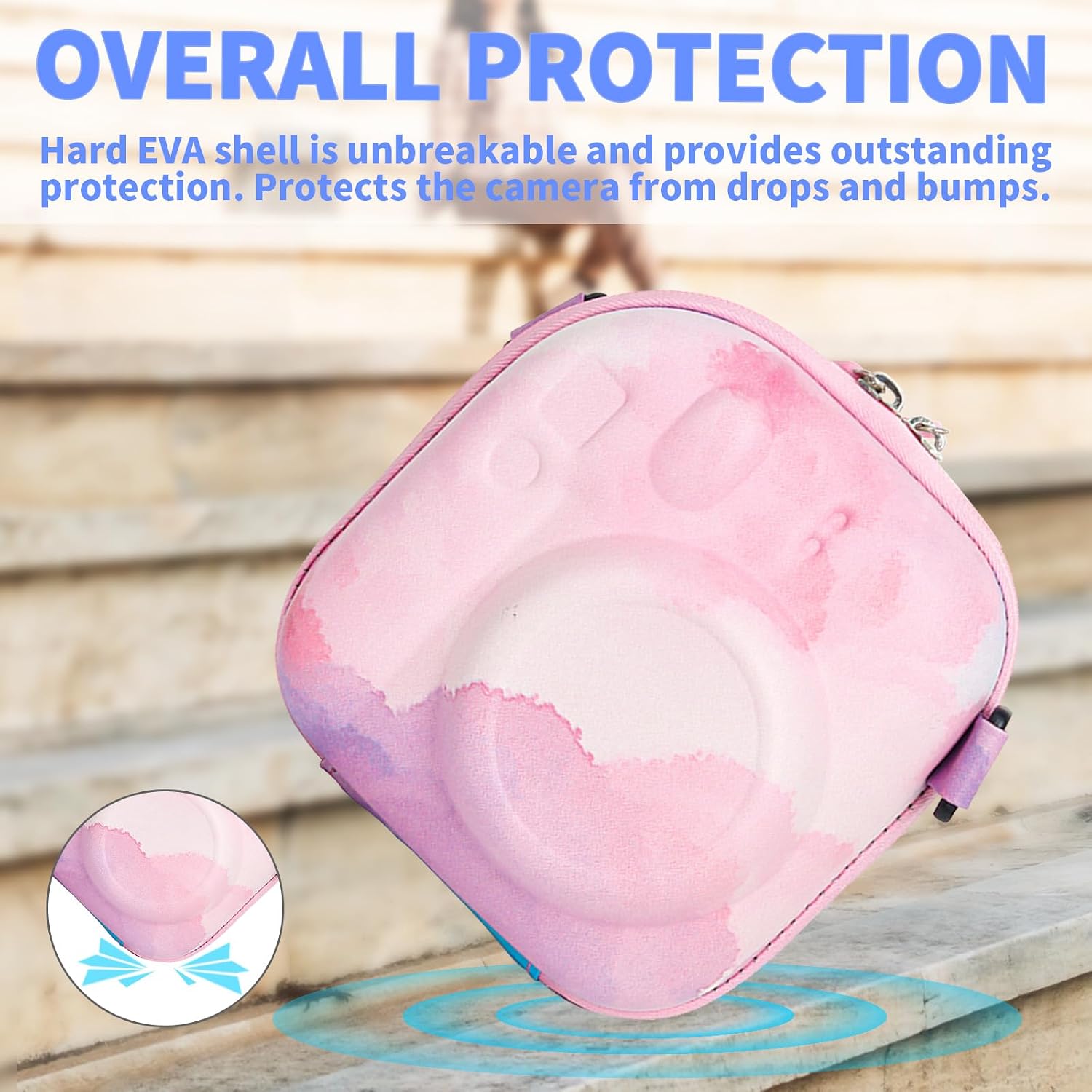 Hard Case for Fujifilm Instax Mini 13/12/11/41/Evo/SE/99/90/7+ Camera,MPink image 3