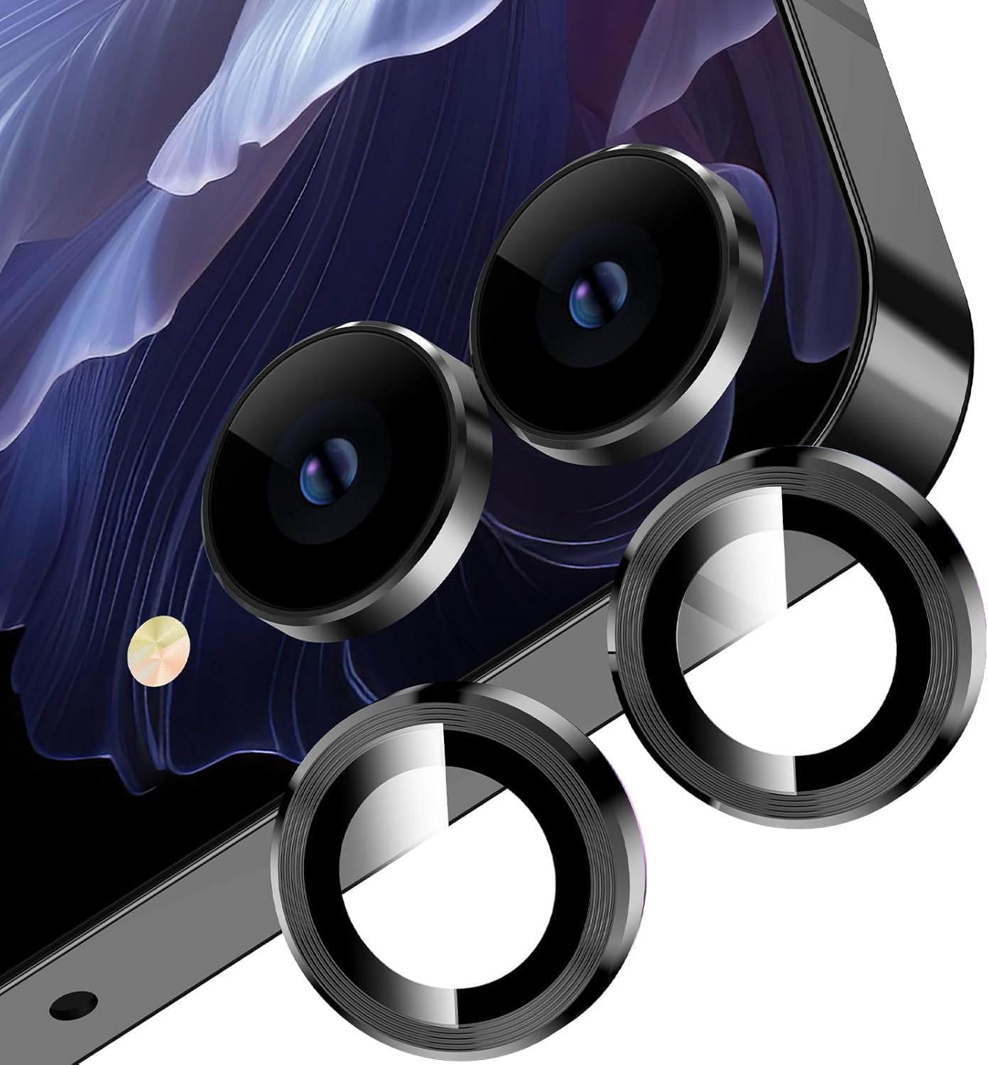 Lensarmor Camera Lens Protector Rings for Samsung Galaxy Z Flip 7 (Pack of 2) – Jet Black Metal Lens Covers, Scratch Resistant Aluminum Alloy Camera Rings discount deal