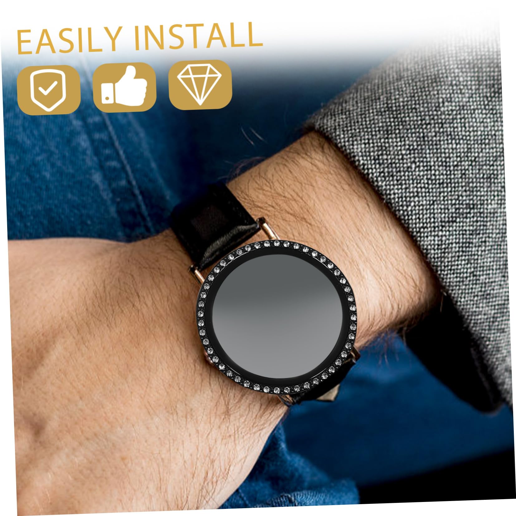 Hemobllo 15stücke Teiliges Uhrengehäuse Mit Strass Für Watch Transparent Leichter Displayschutz Kratzfest Stoßfest Elegantes Design Schützt Vor Abnutzung Und Schäden
