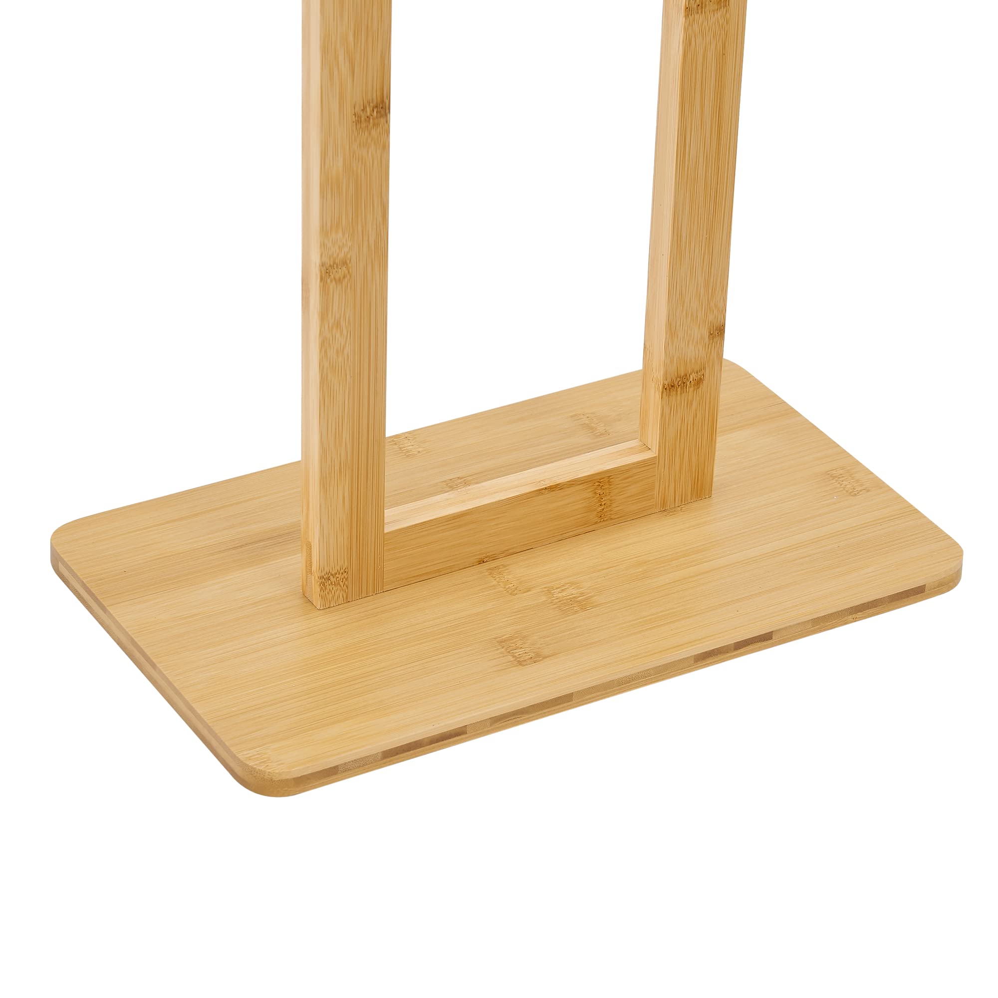 [en.casa] Toallero de Pie Soporte para 2 Toallas Paño de Cocina Resistente Evitar los Malos Olores Bambú 85 x 34 x 20 cm Color Natural