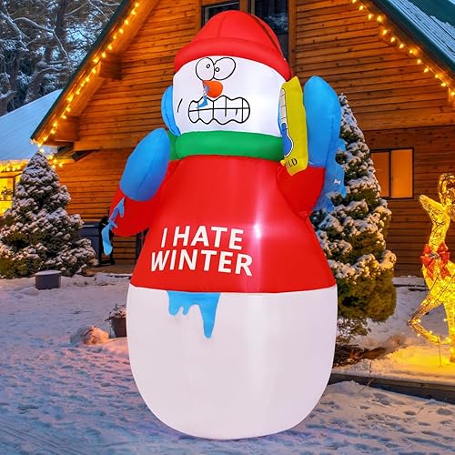 Miniatura 2 de GOOSH Inflables de Navidad de 6 pies para decoración al aire libre, muñeco de nieve inflable para fiestas de vacaciones, jardín, césped, decoración