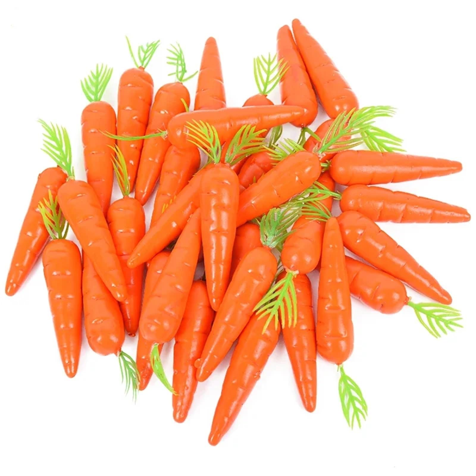 BAYNOPURIN Simulated Vegetables Simulation Carrot Artificial Mini Foam Vegetable Carrots Easter Ornament Home Kids Decoratio