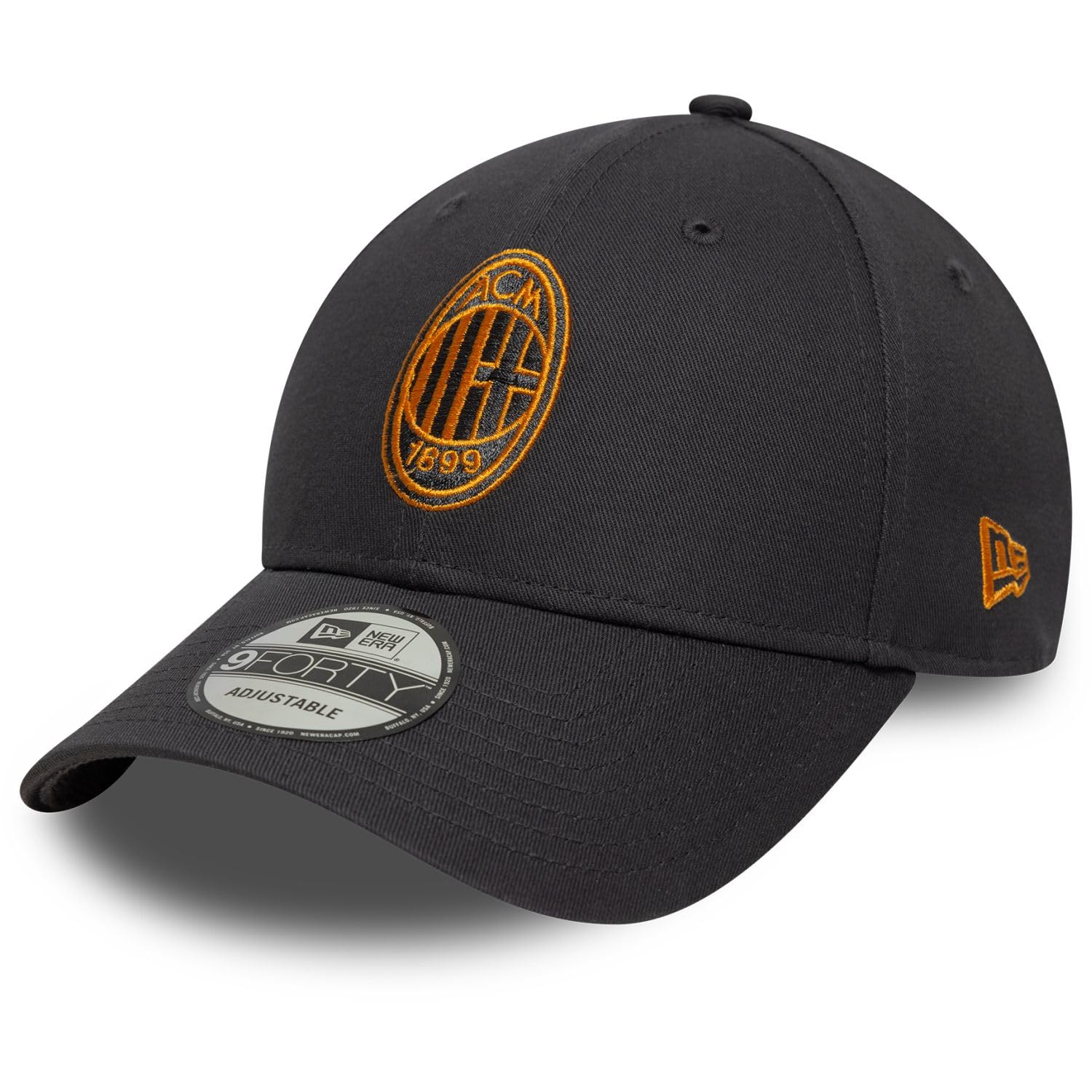 New Era 9Forty Strapback Cap - AC Milan Charcoal