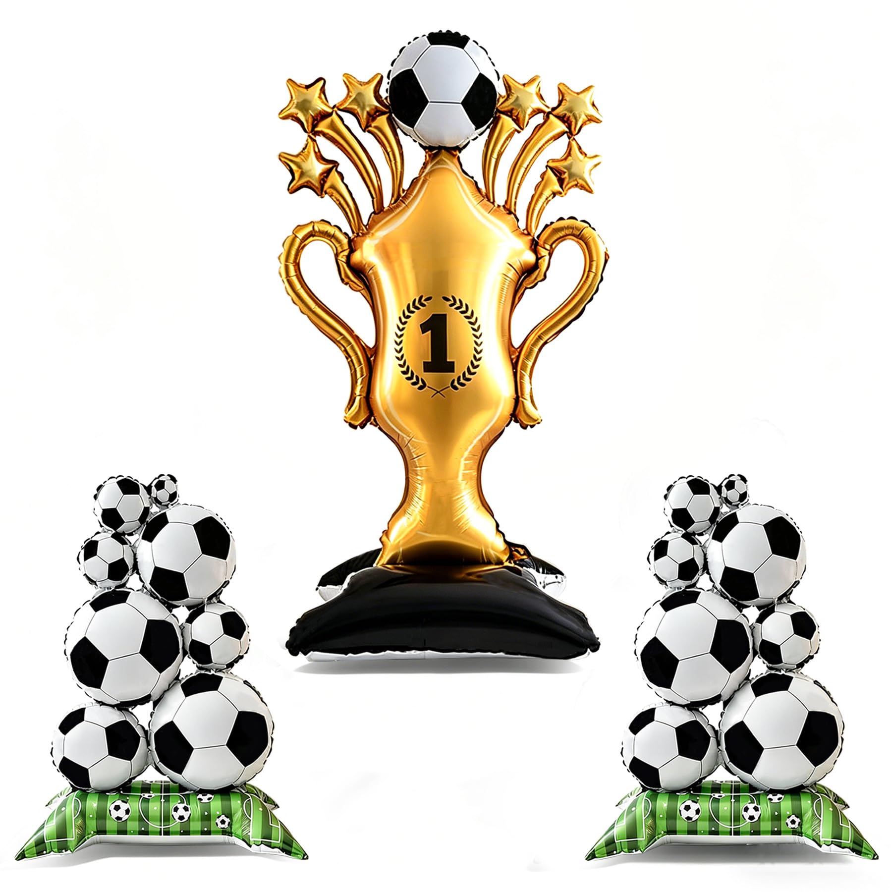 Photo 1 of HKFUON Giant Soccer Foil Balloons Set