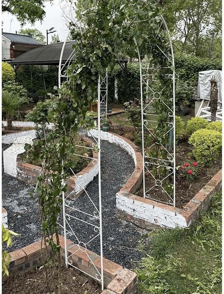 Garden Arbor Outdoor Climbing Plants Garden Arch Trellis, Rose Vines Pergola Arbor Frame Metal Archway for Decoration, Wedding Arch Backdrop Stand