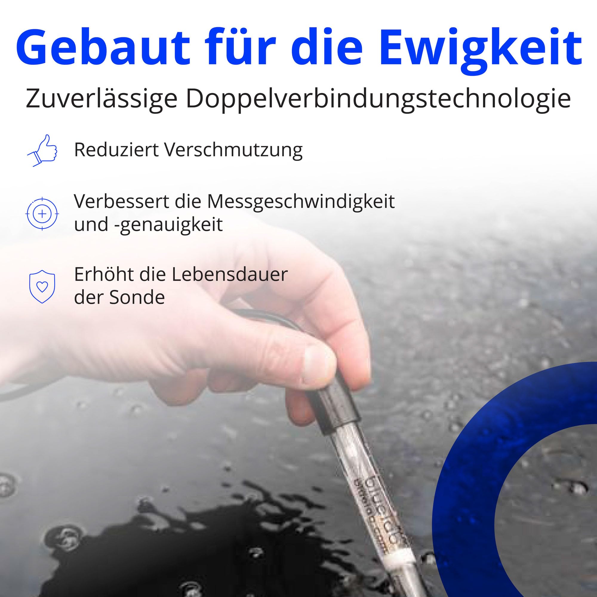 Bluelab PROBPH pH-Sonde für Wasser, Ersatz-Elektrode für Messgerät, Monitor und Controller mit einfacher Kalibrierung, Werkzeug für Hydroponik-System und Indoor-Pflanzen